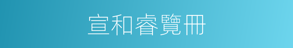 宣和睿覽冊的同義詞