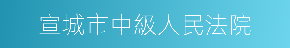 宣城市中級人民法院的同義詞