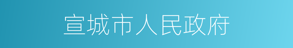 宣城市人民政府的同义词