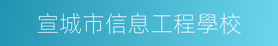 宣城市信息工程學校的同義詞