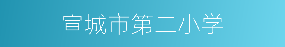 宣城市第二小学的同义词