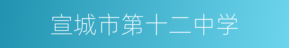 宣城市第十二中学的同义词