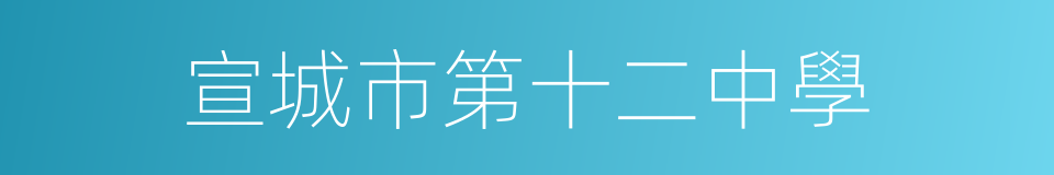 宣城市第十二中學的同義詞