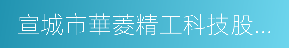 宣城市華菱精工科技股份有限公司的同義詞