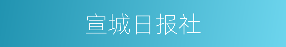 宣城日报社的同义词