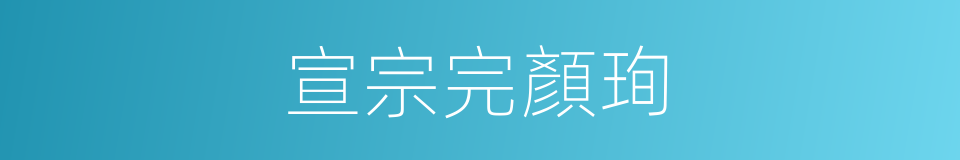 宣宗完顏珣的同義詞