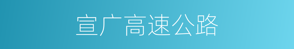 宣广高速公路的同义词