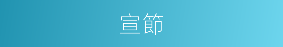 宣節的意思