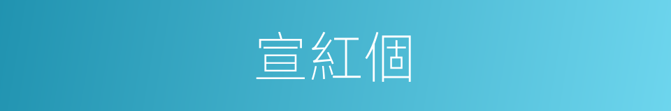 宣紅個的同義詞