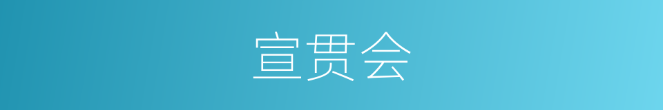 宣贯会的意思
