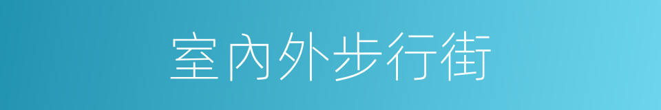 室內外步行街的同義詞