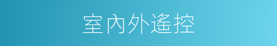 室內外遙控的同義詞