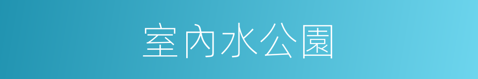 室內水公園的同義詞