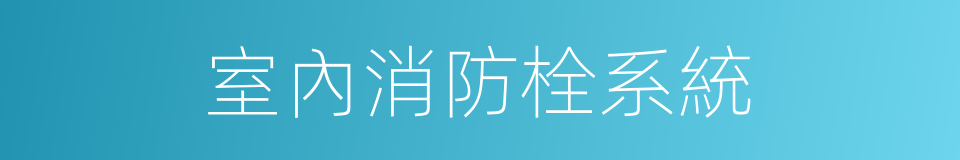 室內消防栓系統的同義詞