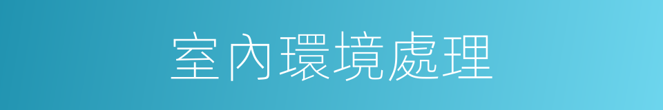 室內環境處理的同義詞