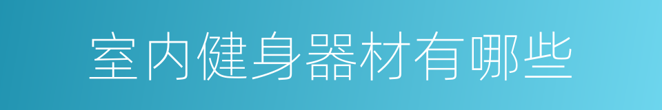 室内健身器材有哪些的同义词