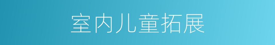 室内儿童拓展的同义词