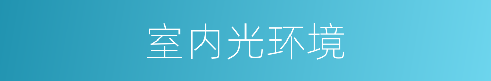 室内光环境的同义词