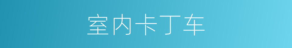 室内卡丁车的同义词