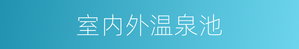 室内外温泉池的同义词