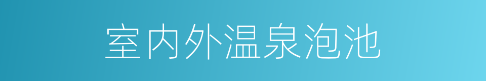 室内外温泉泡池的同义词