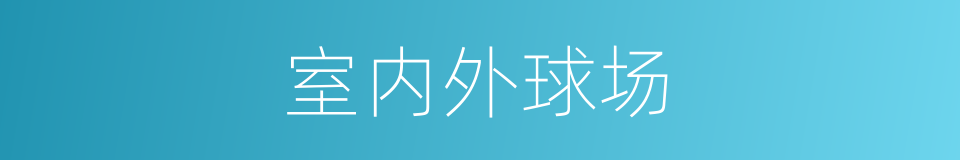 室内外球场的同义词