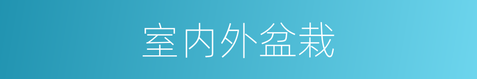 室内外盆栽的同义词