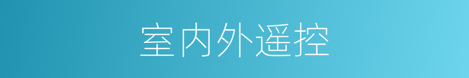 室内外遥控的同义词