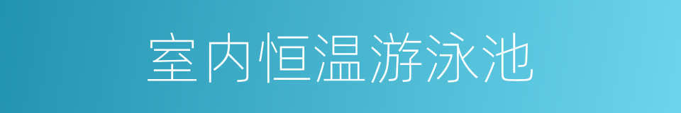 室内恒温游泳池的同义词