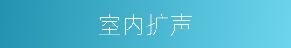 室内扩声的同义词