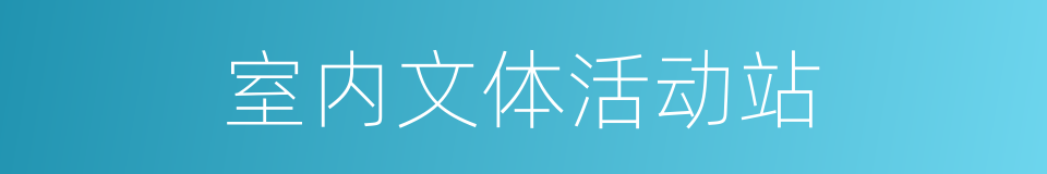 室内文体活动站的同义词