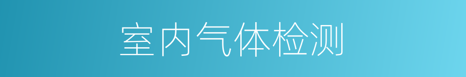 室内气体检测的同义词