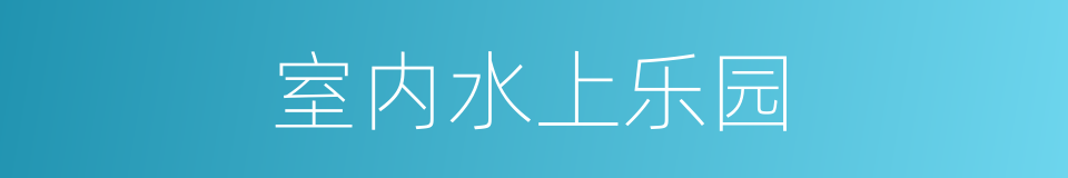 室内水上乐园的同义词