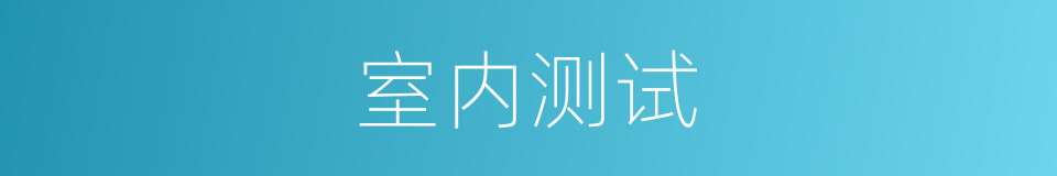 室内测试的同义词