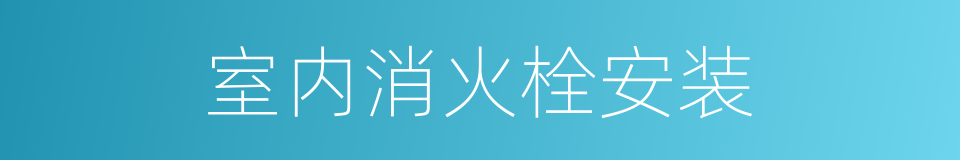 室内消火栓安装的同义词