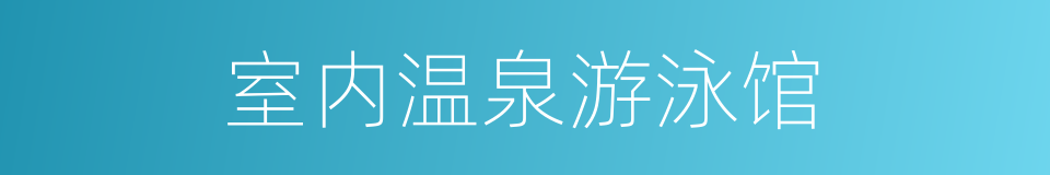 室内温泉游泳馆的同义词