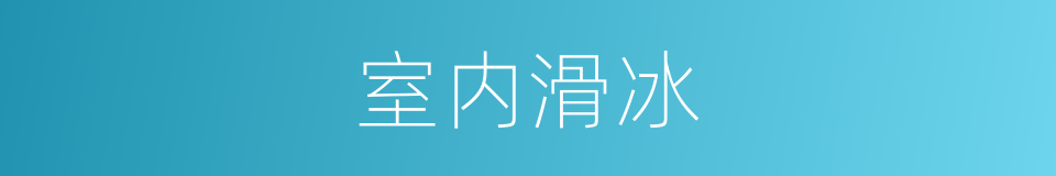 室内滑冰的同义词