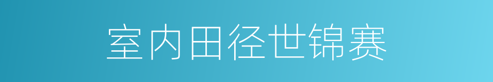 室内田径世锦赛的同义词