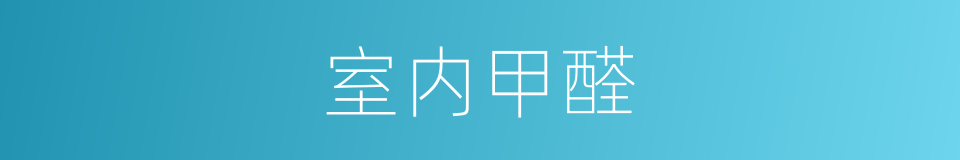 室内甲醛的同义词