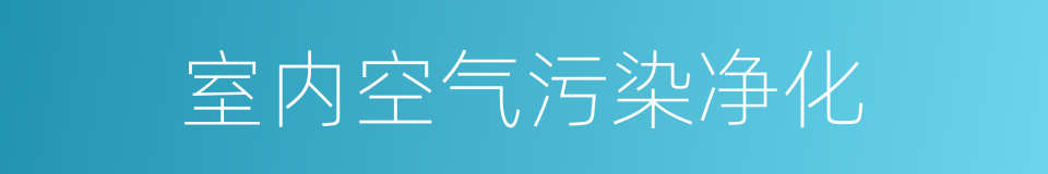 室内空气污染净化的同义词