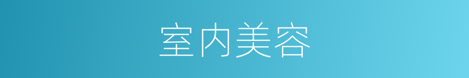 室内美容的同义词