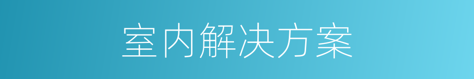 室内解决方案的同义词