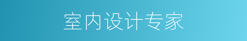 室内设计专家的同义词