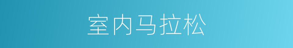 室内马拉松的同义词