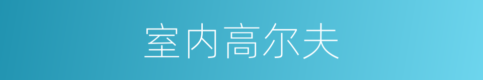 室内高尔夫的同义词