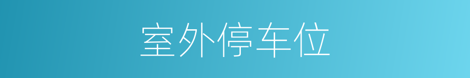 室外停车位的同义词
