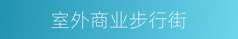 室外商业步行街的同义词