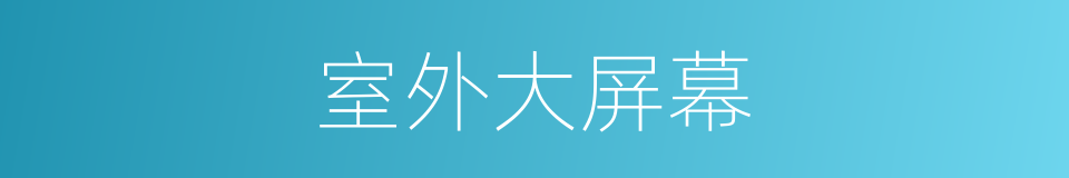 室外大屏幕的同义词