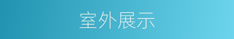 室外展示的同义词