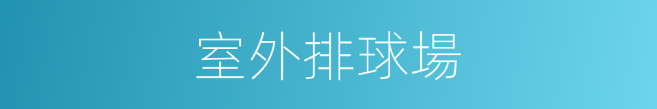 室外排球場的同義詞